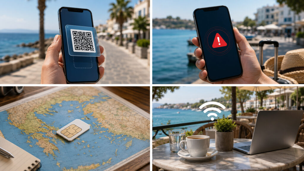 Poređenje opcija za internet u Grčkoj: eSIM, roming, SIM kartica i Wi-Fi