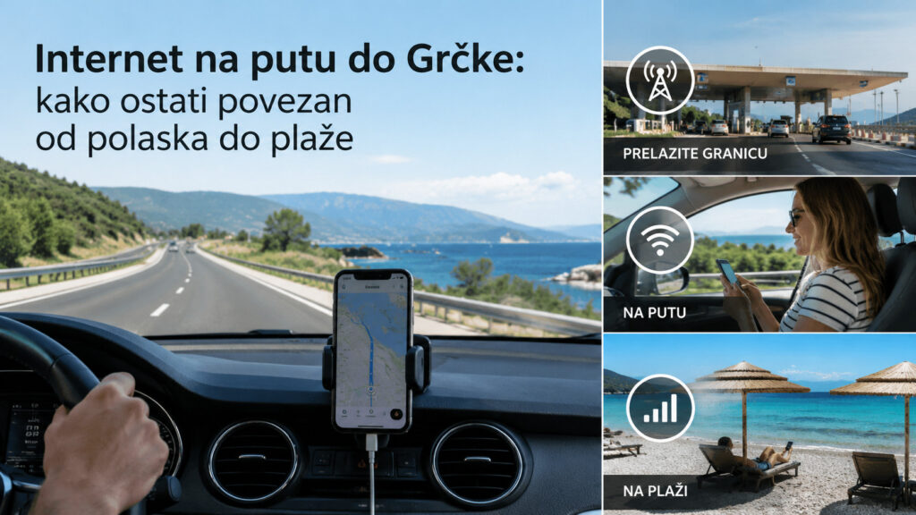 Internet na putu do Grčke za navigaciju i poruke preko eSIM paketa